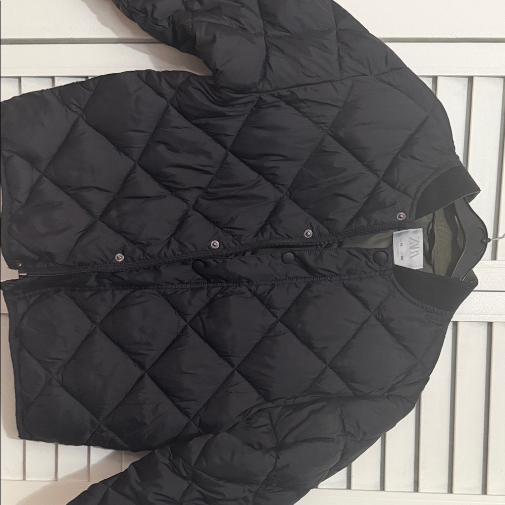 Zara Black Quilted Kids Jacket